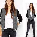 2015 New Fashion Knitted Autumn Women Bomber Jacket